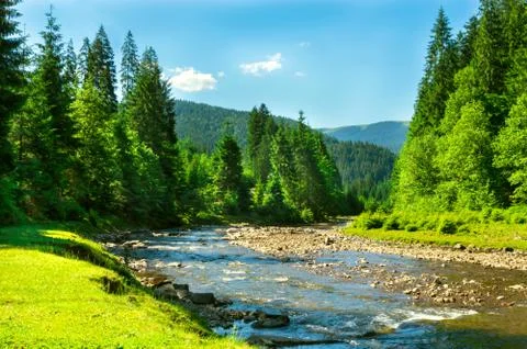 Mountain river Stock Photos