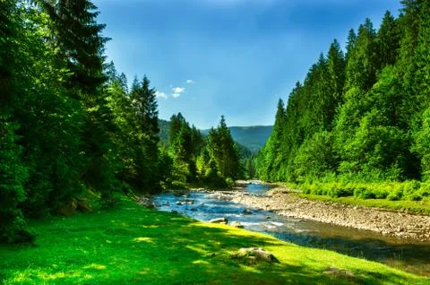 Mountain river Stock Photos