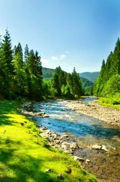 Mountain river Stock Photos