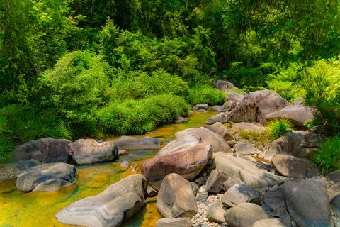Mountain river. 스톡 사진