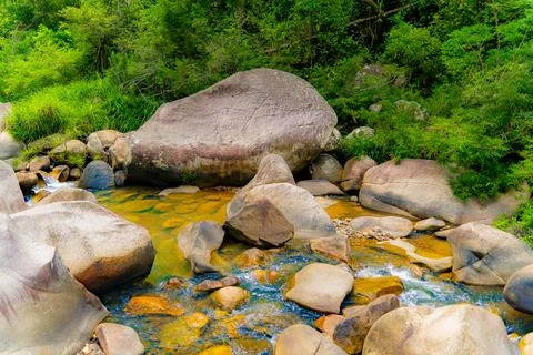 Mountain river. Foto stock