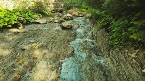 Mountain river in the picturesque mountains Stock Footage 115441174