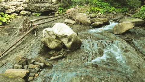 Mountain river in the picturesque mountains Stock Footage 115441445
