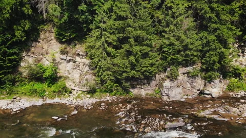 Mountain river in the picturesque mountains Stock Footage 118186237