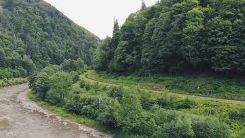 Mountain river in the picturesque mountains Stock Footage 119953328