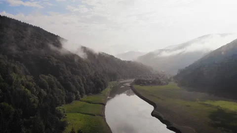 Mountain river in the picturesque mountains Stock Footage 119953739