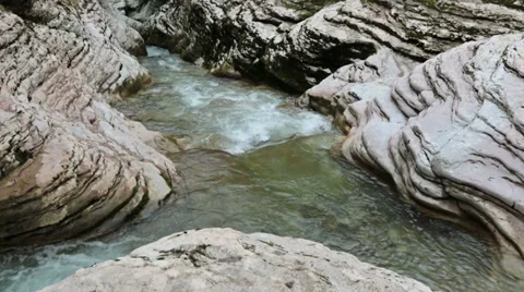 Mountain river Psakho Stock Footage 38502936
