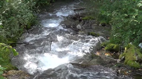 The mountain river. Quick stream Stock-Footage 53888602