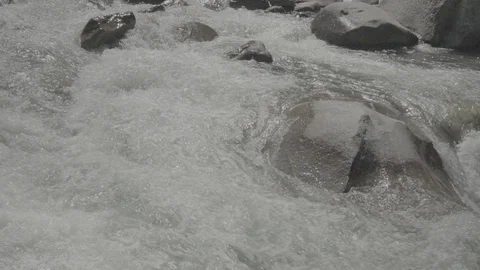 Mountain River Rapids and boulders Stock Footage 100278421