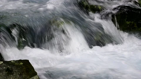 Mountain river rapids for close-up 4k Stock Footage 137202511
