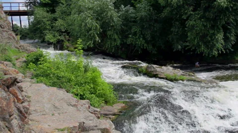 Mountain river rapids Stock Footage 54460863