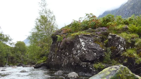 A mountain river in Scottish highlands. Stock Footage 112684893