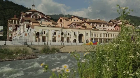 Mountain river, sky resort Stock Footage 74416936