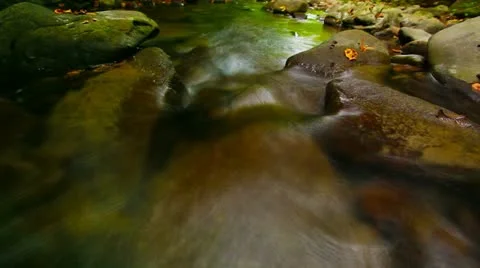 Mountain river - slow motion Stock Footage 13144379