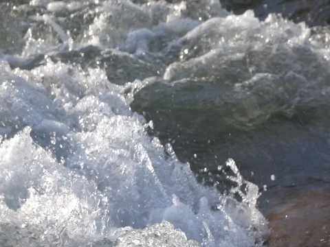 Mountain river, splashing water Stock Footage