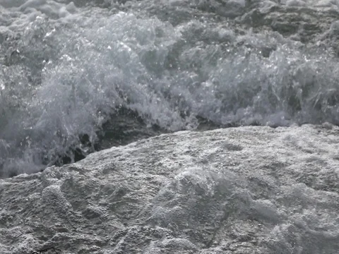 Mountain river, splashing water Stock Footage 78172680
