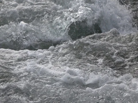 Mountain river, splashing water Stock Footage 78172685
