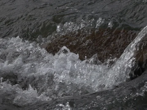 Mountain river, splashing water Stock Footage 78172719
