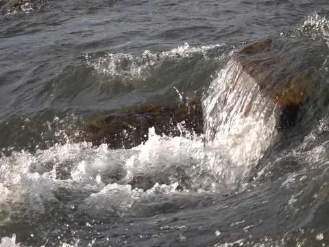 Mountain river, splashing water Stock Footage 78172739
