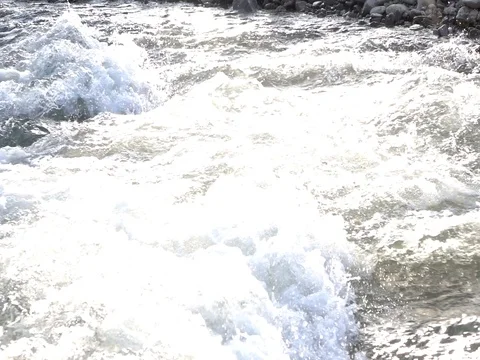 Mountain river, splashing water Stock Footage 78172764