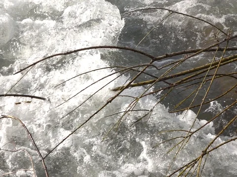 Mountain river, splashing water Stock Footage 78172768