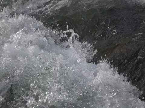 Mountain river, splashing water Stock Footage 78172773