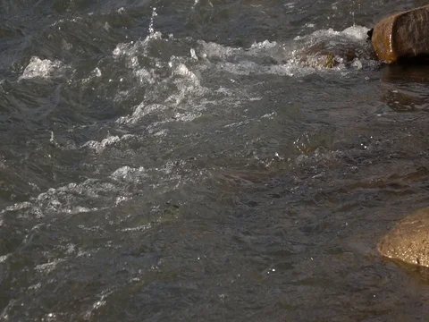 Mountain river, splashing water Stock Footage 78172775