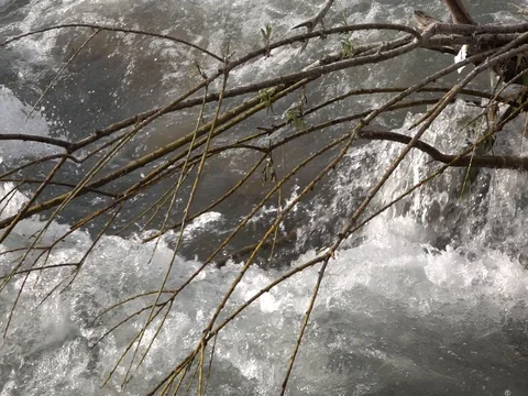 Mountain river, splashing water Stock Footage 78172779
