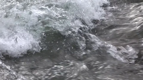 Mountain river, splashing water Stock Footage 78288611