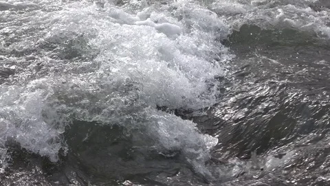 Mountain river, splashing water Stock Footage 78306402