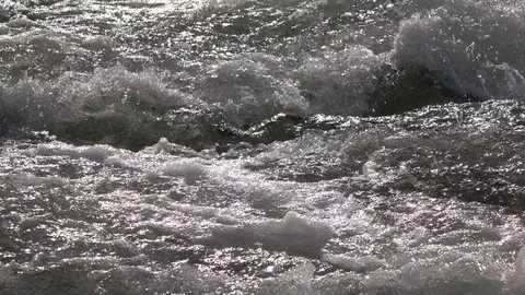 Mountain river, splashing water Stock Footage 78306500