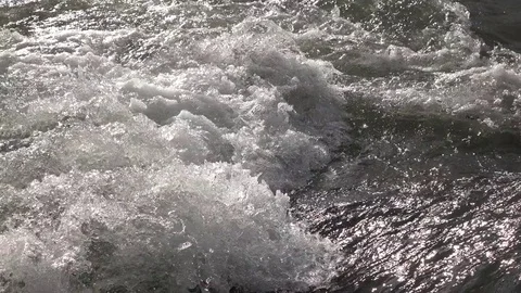 Mountain river, splashing water Stock Footage 78311247