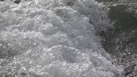 Mountain river, splashing water Stock Footage 78749379