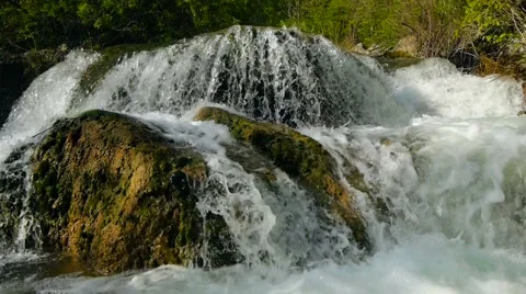 The mountain river in the spring Video stock 51692752