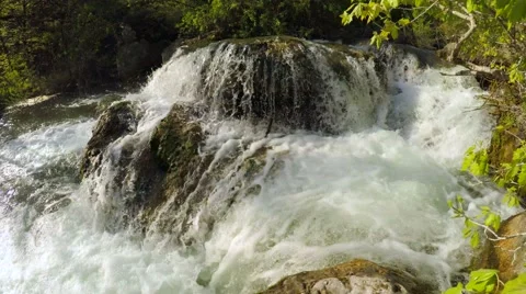 The mountain river in the spring Stock Footage 54630336