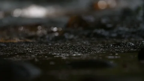 Mountain River with Stones Stock Footage 86064816