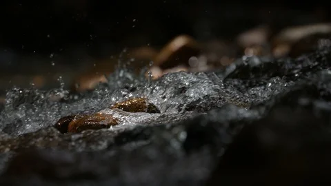 Mountain River with Stones Stock Footage 86065132