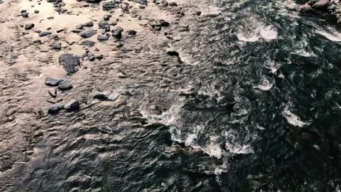 Mountain river with stones Video stock 139792603