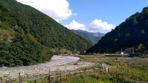 Mountain river stream Stock Photos