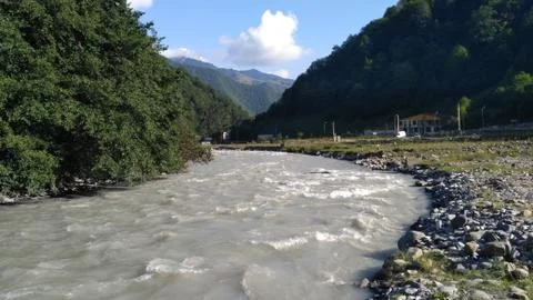 Mountain river stream Stock Photos