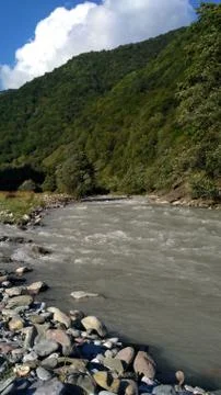 Mountain river stream Stock Photos