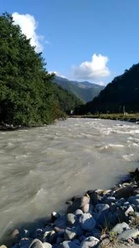 Mountain river stream Stock Photos
