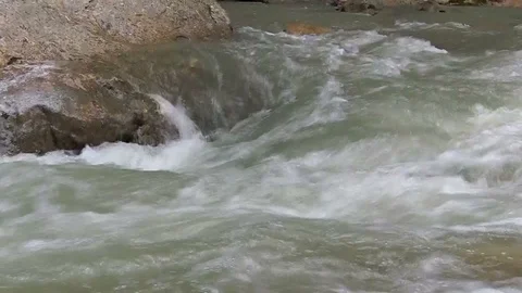 Mountain river in summer Stock Footage 87165382