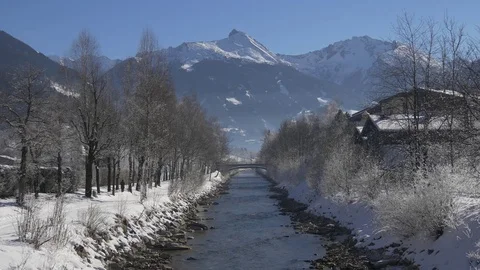 Mountain river in a sunny day Stock Footage 72074745