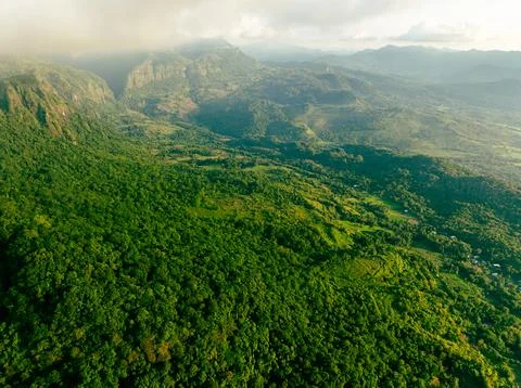 Mountain River Sunset Stock Photos