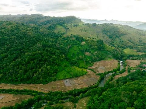 Mountain River Sunset Stock Photos