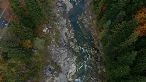 Mountain river. Top view. Stock Footage 165164336