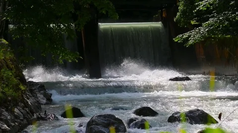 Mountain river under Partnach Gorge. Stock Footage 72046044