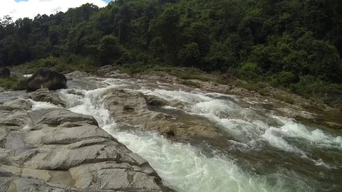 Mountain river in Vietnam. Stock Footage 72126725