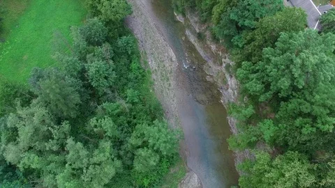 Mountain River View From Above Video stock 74795343